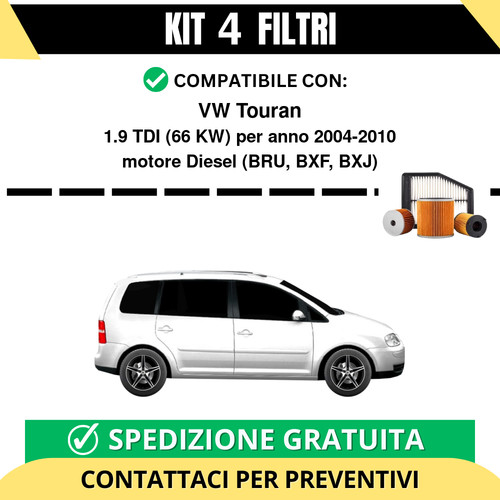 Kit filtri tagliando per vw - 4,